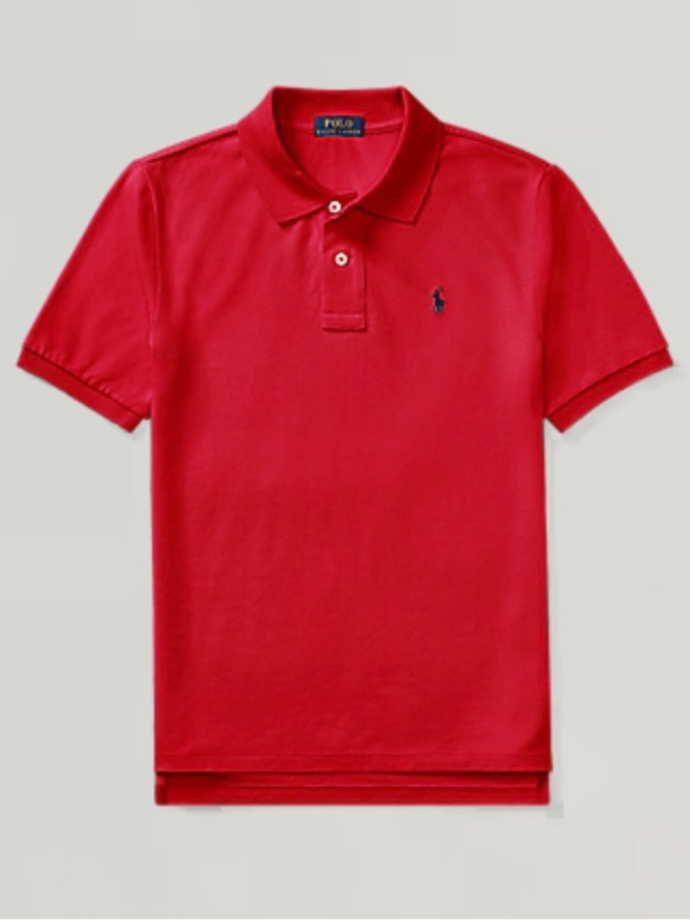 POLO Ralph Lauren Red The Iconic Mesh Polo Shirt - S (8)